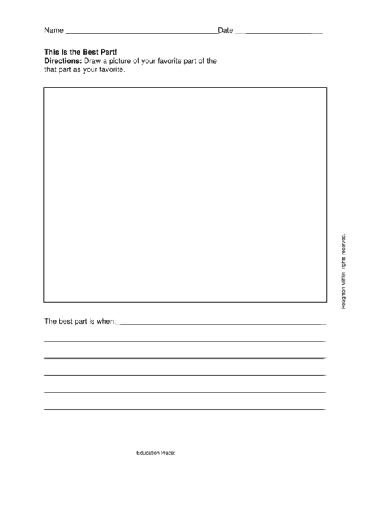This Is The Best Part Of The Story Template Printable pdf