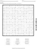 Level 7 Word Search Puzzle Worksheet
