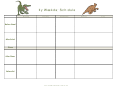 My Weekday Schedule Weekly Behavior Chart - Dinosaur