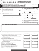 Form Il-1023-t-x - Amended Composite Income And Replacement Tax Return - 2012