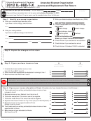 Form Il-990-t-x - Amended Exempt Organization Income And Replacement Tax Return - 2012