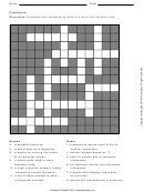 Computers Cross Word Puzzle Worksheet