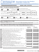 Schedule Nr - Nonresident And Part-year Resident Computation Of Illinois Tax - 2012