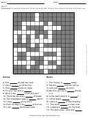 Level 4 Cross Word Puzzle Template