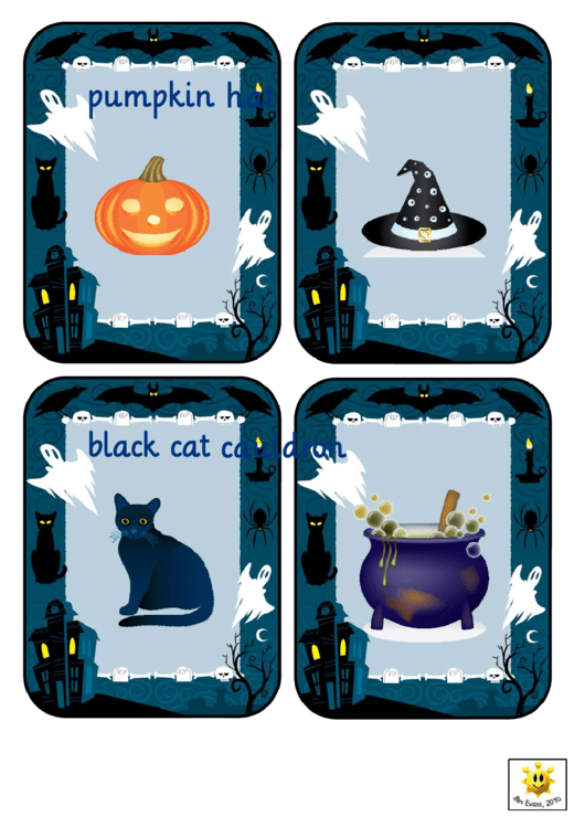 Scary Story Object Cards Template Printable pdf