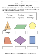 2-dimensional Shapes - Polygons Ii Math Geometry Worksheet