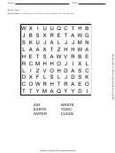 Earth Day Word Search Puzzle Template