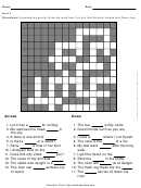 Level 5 Cross Word Puzzle Worksheet
