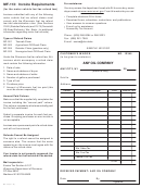 Form Mf-113 - Invoice Requirements