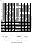 Cross Word Puzzle Worksheet With Answers
