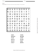 Math Word Search Puzzle Worksheet
