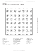 Earth Day Word Search Puzzle Worksheet