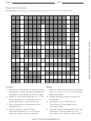 Revolutionary People Cross Word Puzzle Template