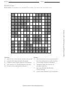 Fourth Of July Cross Word Puzzle Template