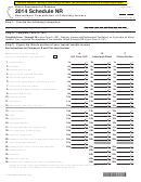 Form Il-1041 - Schedule Nr Nonresident Computation Of Fiduciary Income - 2014