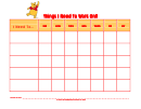 Things I Need To Work On Behavior Chart - Winnie Pooh 2