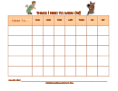 Things I Need To Work On Behavior Chart - Scooby Doo 2