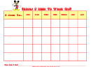 Things I Need To Work On Behavior Chart - Mickey Mouse