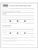 Automatic Direct Deposit Request Form