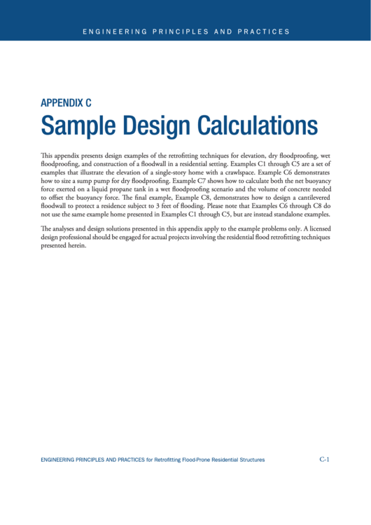 Sample Design Calculations