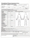 Occupational Fitness Assessment Form Printable pdf