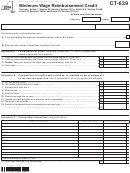 Form Ct-639 - Minimum Wage Reimbursement Credit - 2014