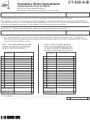 Form Ct-225-A/b - Subsidiary Detail Spreadsheet - 2014 Printable pdf