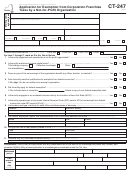 Form Ct-247 - Application For Exemption From Corporation Franchise Taxes By A Not-for-profit Organization