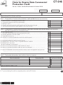 Form Ct-246 - Claim For Empire State Commercial Production Credit - 2014