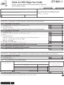 Form Ct-601.1 - Claim For Zea Wage Tax Credit - 2014 Printable pdf