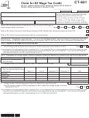 Form Ct-601 - Claim For Ez Wage Tax Credit - 2014 Printable pdf