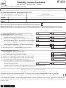 Form It-221 - Disability Income Exclusion - 2014