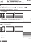 Fillable Form It-225 - New York State Modifications - 2014 Printable pdf