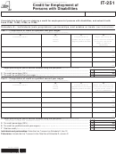 Form It-251 - Credit For Employment Of Persons With Disabilities - 2014