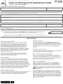 Form It-258 - Claim For Nursing Home Assessment Credit - 2014