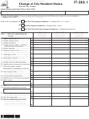 Form It-360.1 - Change Of City Resident Status - 2014