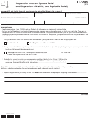 Form It-285 - Request For Innocent Spouse Relief (and Separation Of Liability And Equitable Relief)