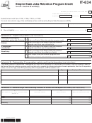Form It-634 - Empire State Jobs Retention Program Credit - 2014