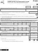 Fillable Form It-638 - Start-Up Ny Tax Elimination Credit - 2014 Printable pdf