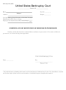 Form 207 - Certificate Of Retention Of Debtor In Possession