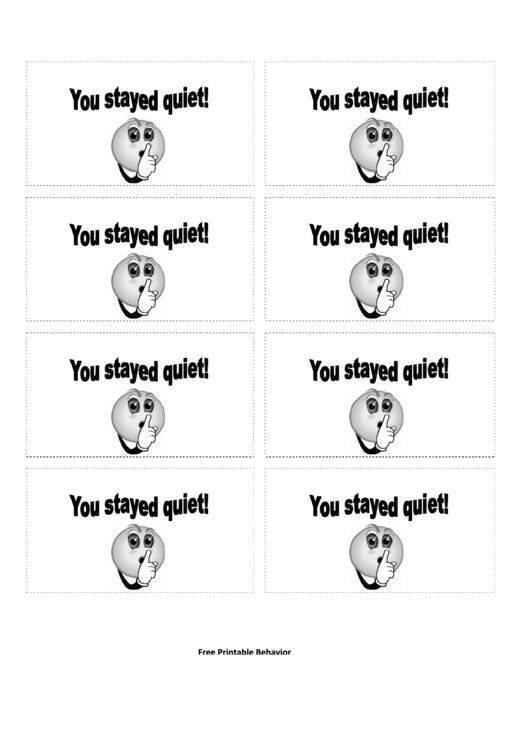 Stayed Quiet Gift Coupon Template Printable pdf