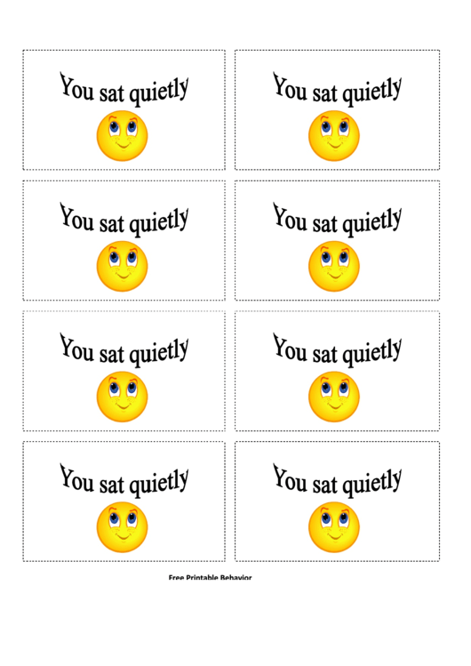 Sat Quietly Gift Coupon Template Printable pdf