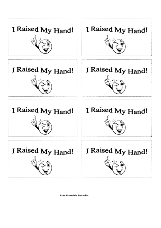 Raised Hand Gift Coupon Template Printable pdf