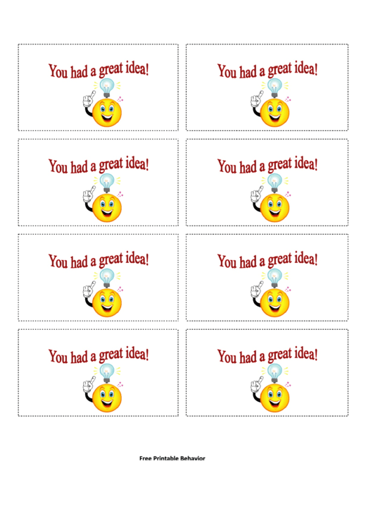 Great Idea Gift Coupon Template Printable pdf