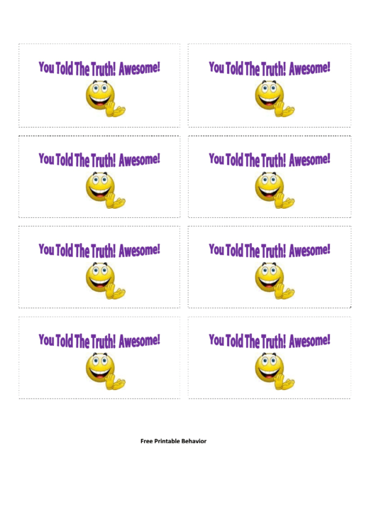 Told Truth Gift Coupon Template Printable pdf