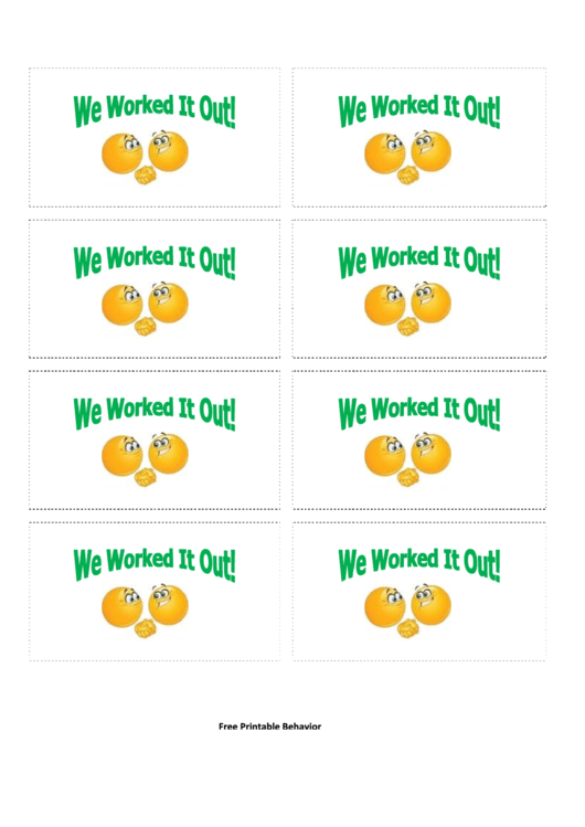 Worked It Out Gift Coupon Template Printable pdf