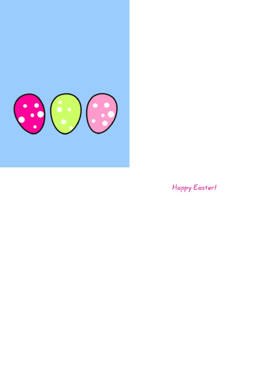 Happy Easter Fold Card Template