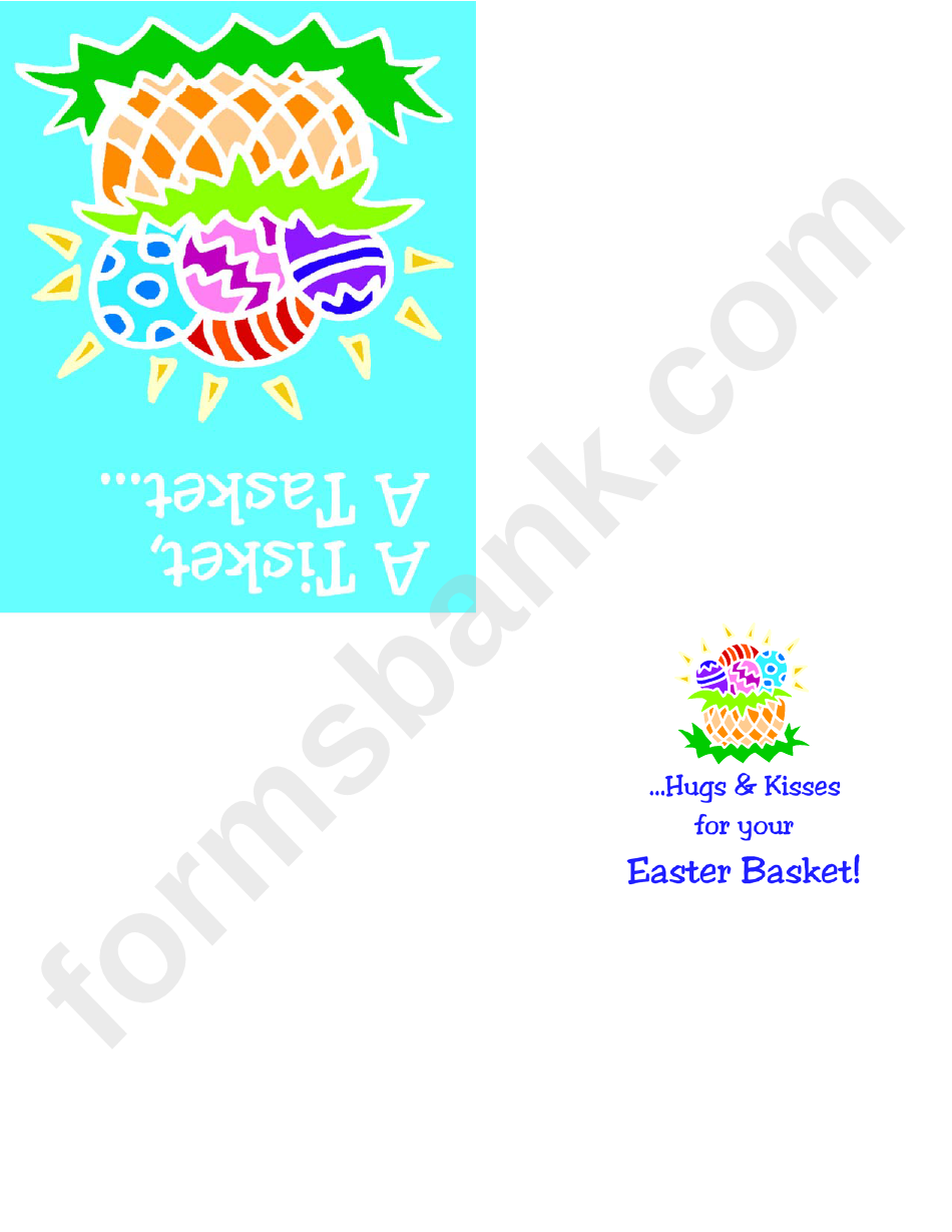 Easter Basket Fold Card Template