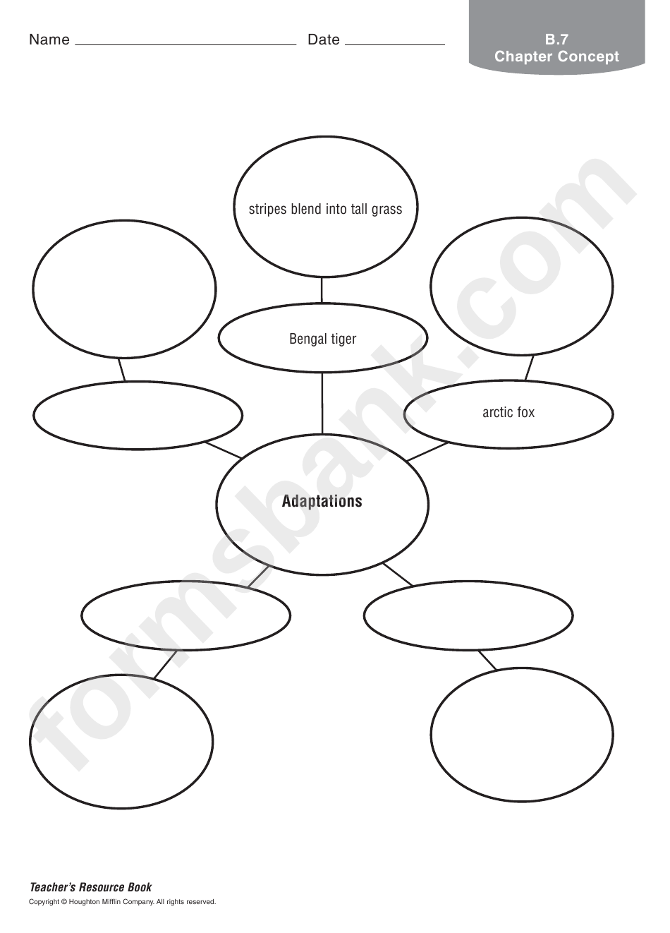 Adaptations Science Worksheet Printable Pdf Download