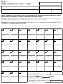 Form 28-102 - Texas Oyster Sales Fee Calendar